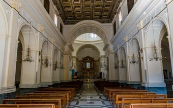 Interior of Santa Maria a Mare Church, Maiori, Amalfi Coast, Italy