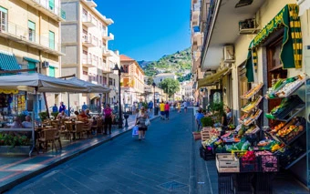 Main street of the town, Maiori, Amalfi Coast, Italy