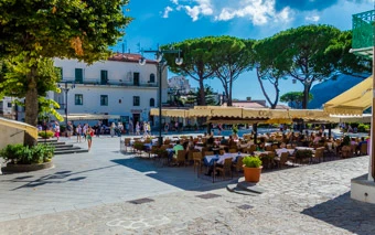 Main square of the town, Ravello, Amalfi Coast, Italy