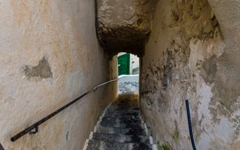 Narrow alley in the village, Atrani, Amalfi Coast, Italy